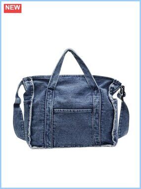 Denim Tote Bag Large Crossbody Purse Y2K Preppy Shoulder Handbag